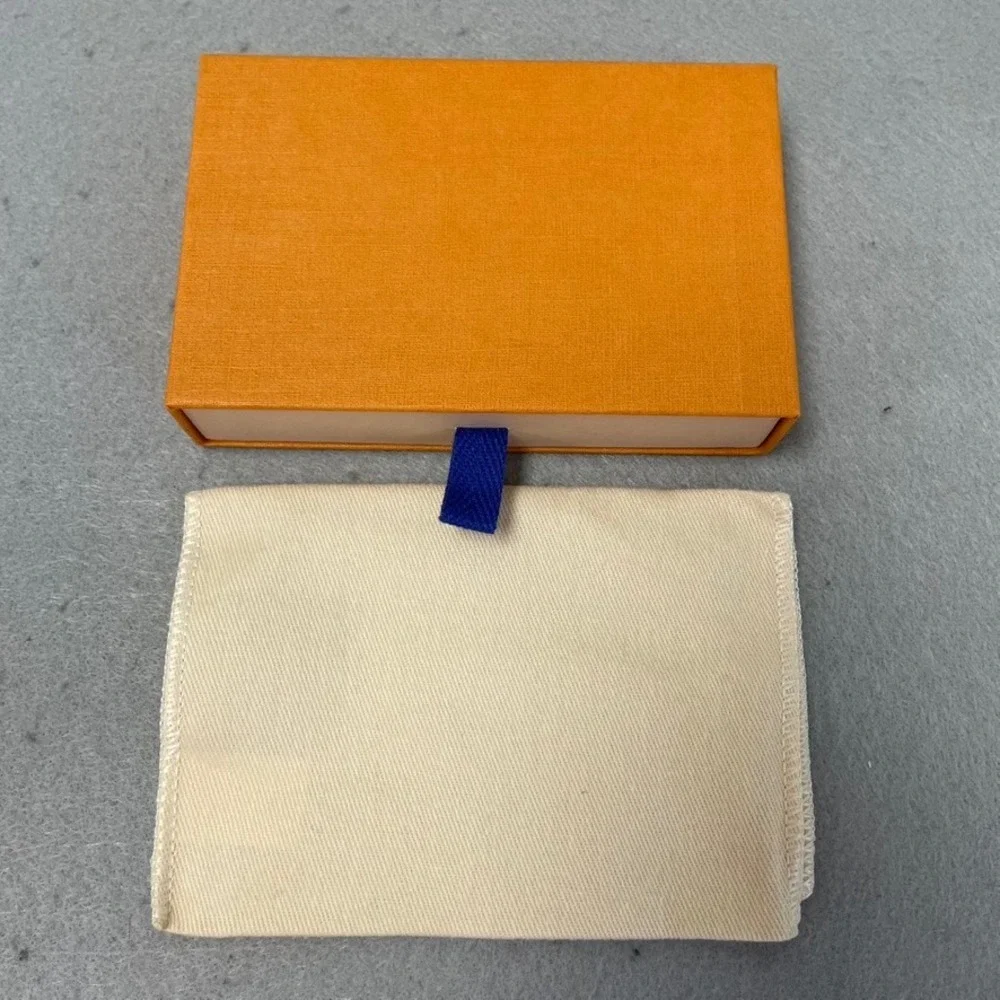 Louis Vuitton Jewelry Box and Dust Bag Orange Cream Drawer Style 5.5x3.5x1